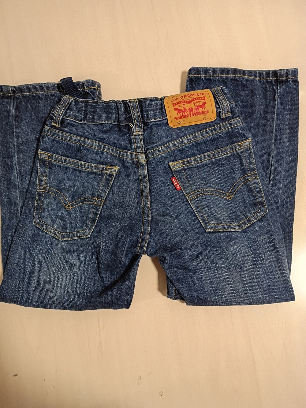 Levi's Boys Blue Denim Jeans - Classic 505 Straight Fit Size 5